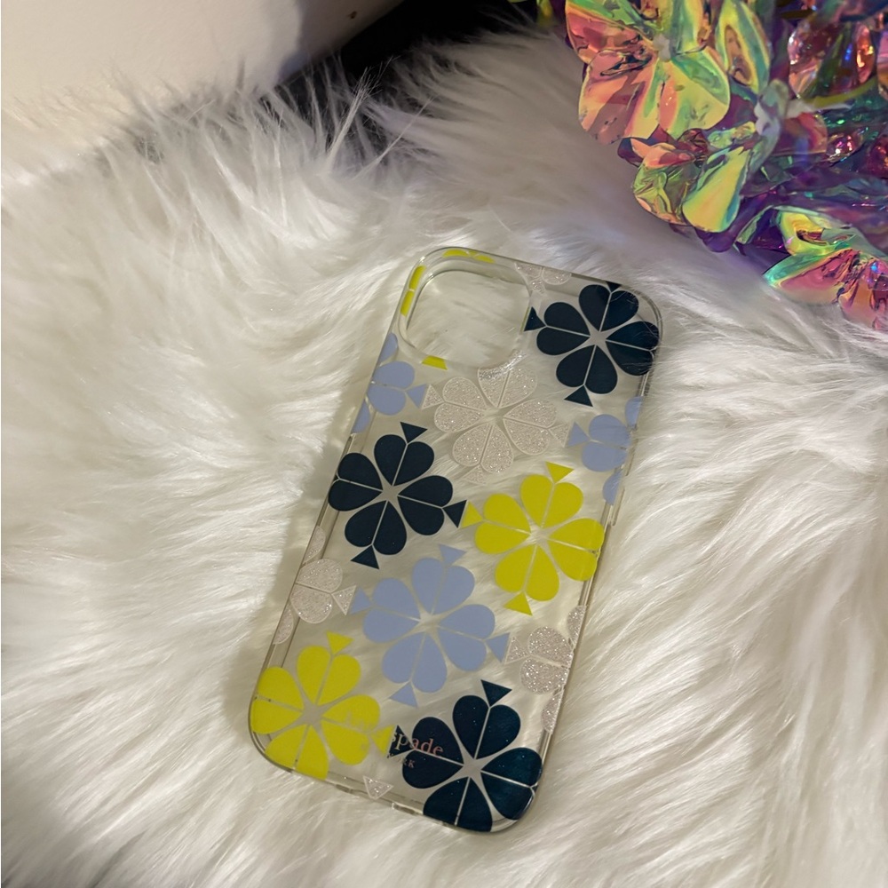 Kate Spade Black and Yellow Floral Phone Case